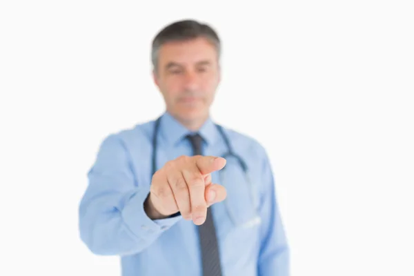 Doctor pointing ahead — Stock Photo, Image