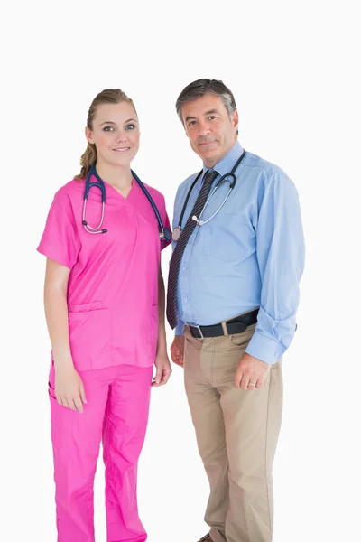 Dois médicos sorridentes — Fotografia de Stock