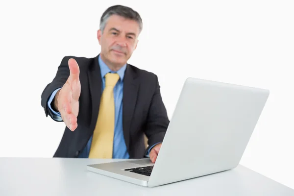 Man holding out his hand to the camera — Stock Photo, Image