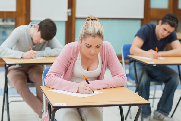 Students in exam hall — Stock Photo, Image