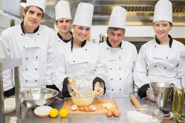 Culinary class with pastry teacher — Stock Photo, Image