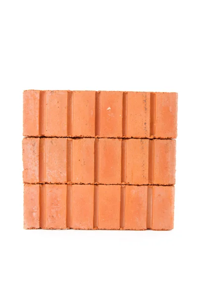 Small wall of red bricks — Stock Photo, Image