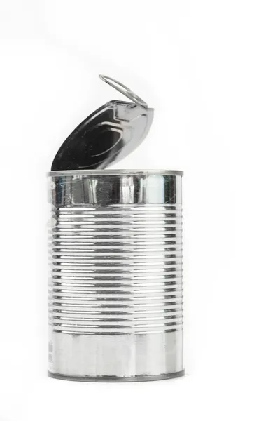 Empty tin can opening — Stock Photo, Image