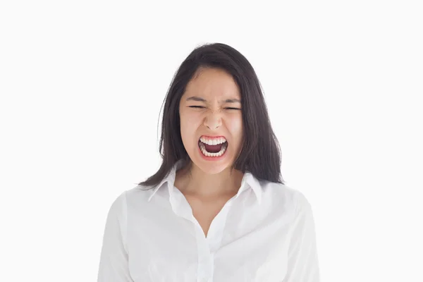 Mujer gritando — Foto de Stock