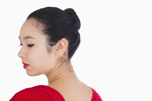 Woman in red dress — Stock Photo, Image