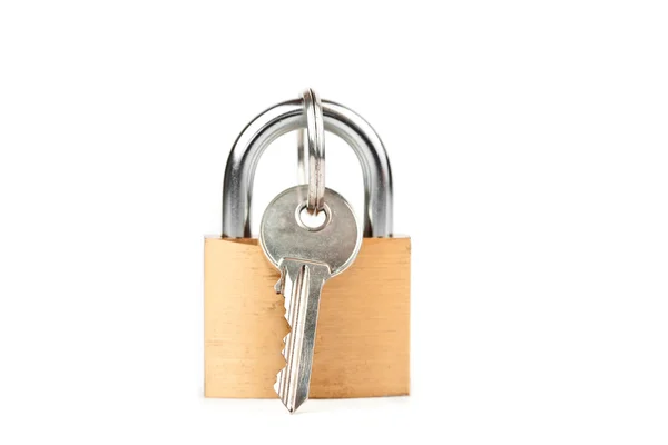 Padlock with key — Stock Photo, Image