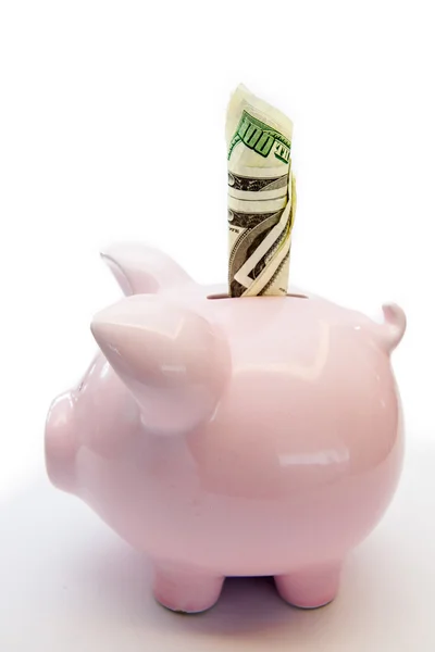 Money in a piggy bank — Stock Photo, Image