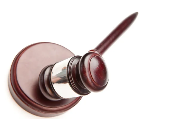 Brown wooden gavel — Stock Photo, Image