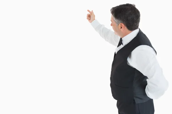Waiter pointing something — Stock Photo, Image
