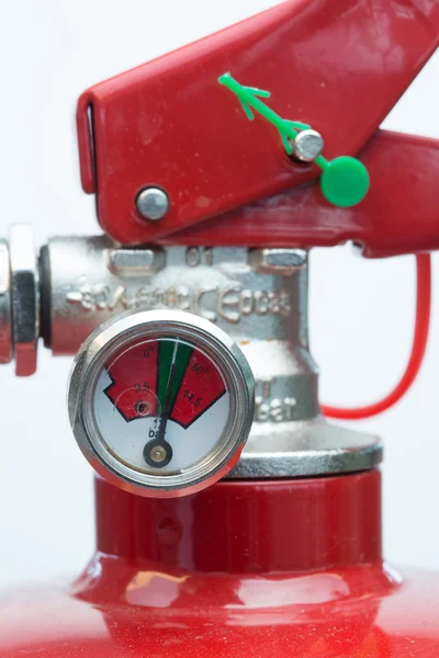 Close up of top of fire extinguisher — Stock Photo, Image