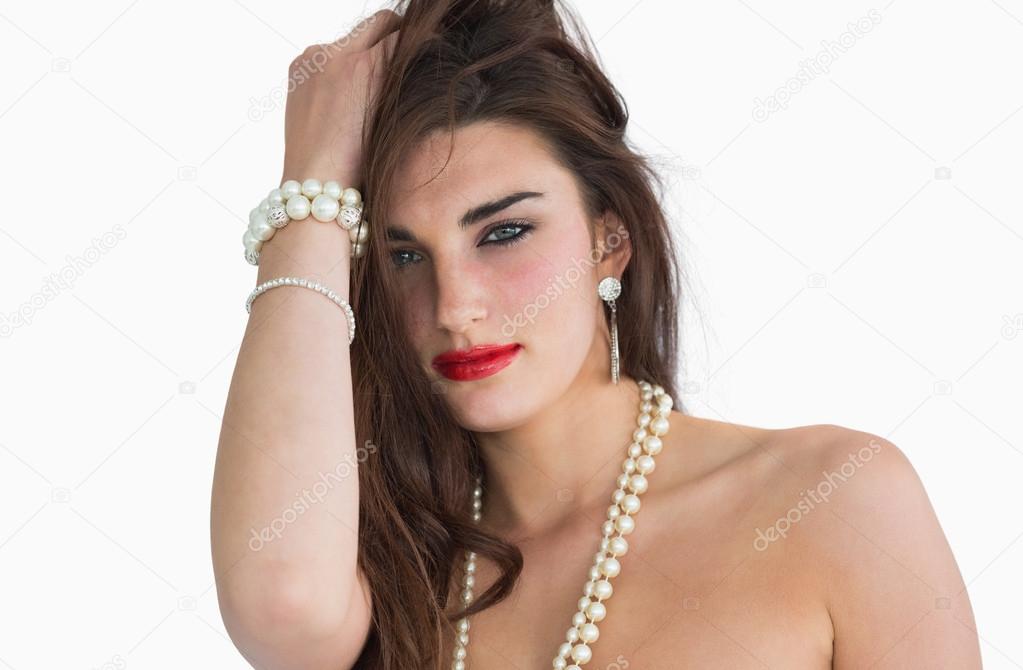 Woman Tousling Her Hair Stock Photo C Wavebreakmedia 23491153