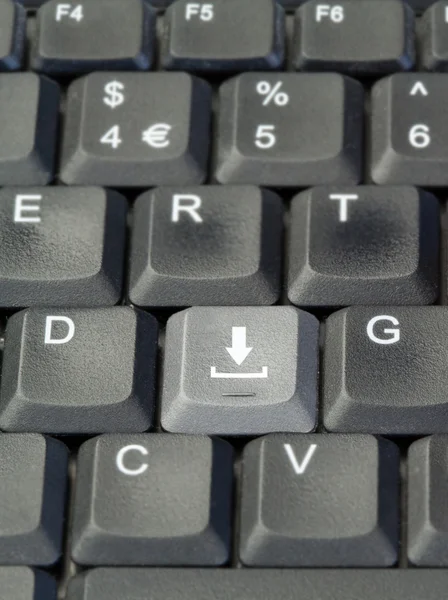 Download knop op het toetsenbord — Stockfoto
