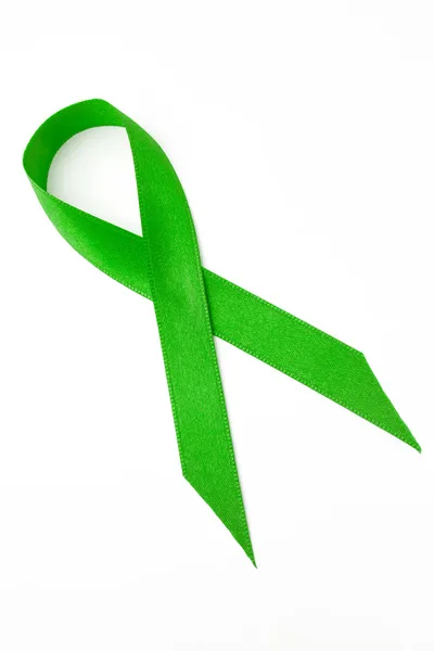 Green ribbon for awareness — Stock Photo, Image