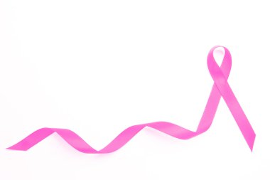 Pink awareness ribbon with trail clipart