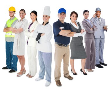 Different types of workers clipart