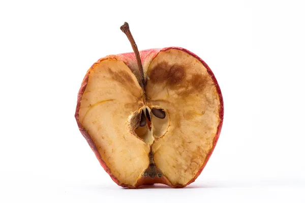 Ein halber fauler Apfel — Stockfoto