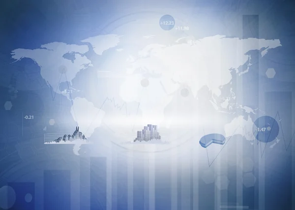 Digital background with the world map — Stock Photo, Image