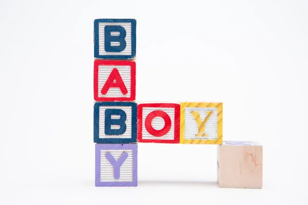 Blocks spelling baby boy — Stock Photo, Image