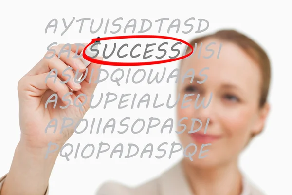 Businesswoman finding success — Stock Photo, Image