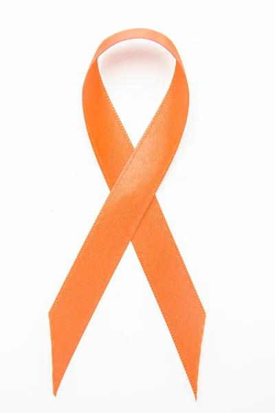 Orange awareness ribbon — Stock Photo, Image