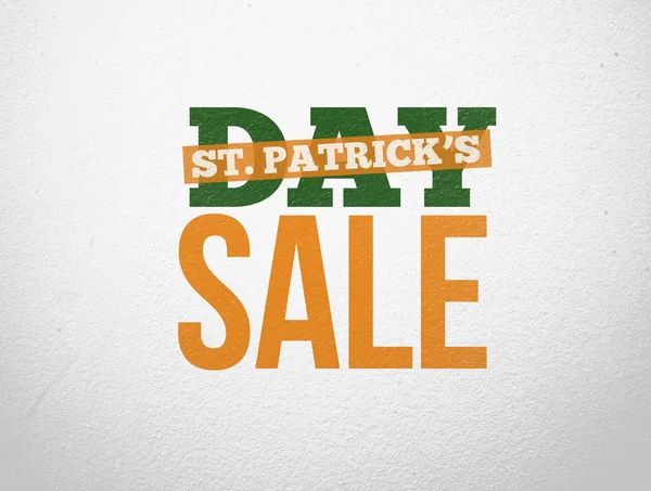 Fet text reklam för st patricks day försäljning — Stockfoto