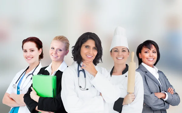 Smiling female workers — Stock Photo, Image