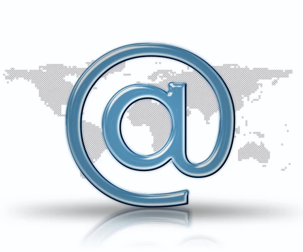 Blue email at symbol — Stock Photo, Image