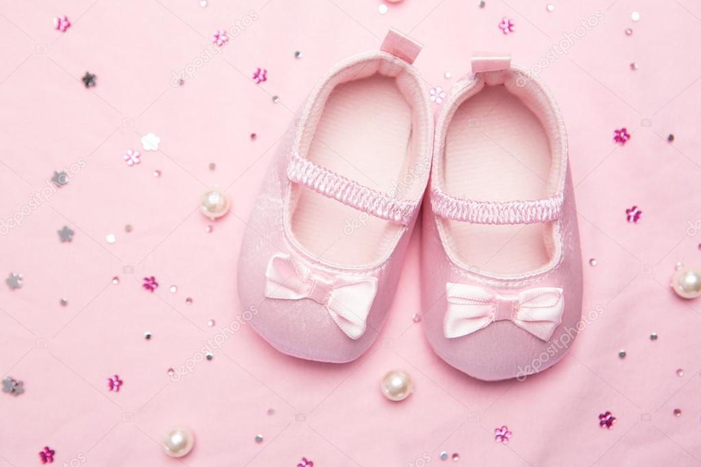 pink baby shoes