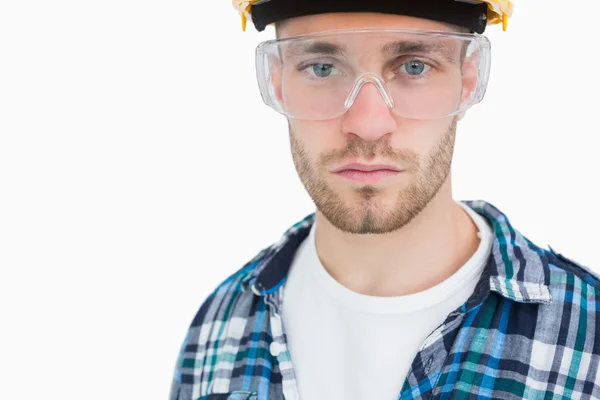 Close-up of architect wearing protective eyewear — Stock Photo, Image