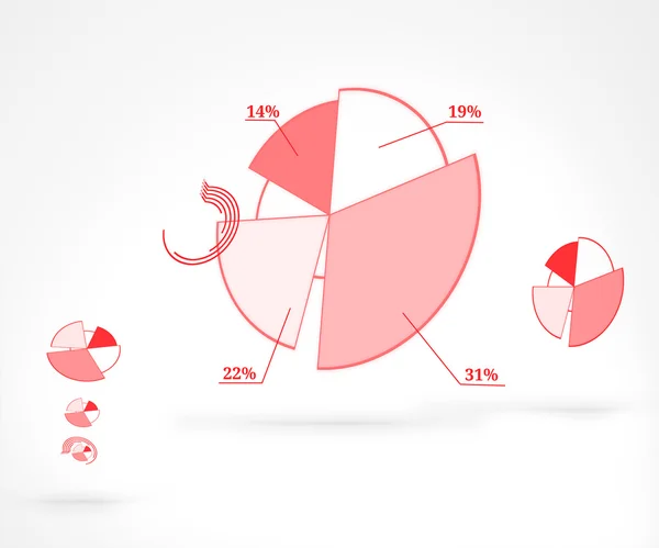 Graficzny wykres kołowy — Zdjęcie stockowe