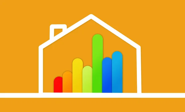 Gráfico de casa energéticamente eficiente — Foto de Stock