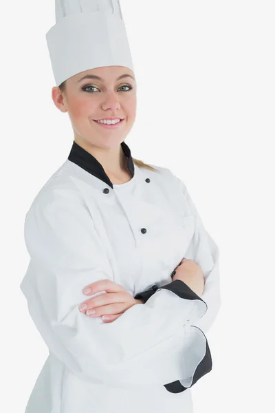 Retrato de chef feminino — Fotografia de Stock