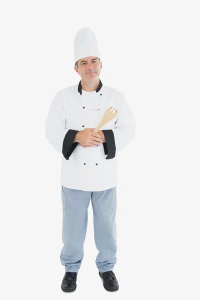 Chef segurando espátula — Fotografia de Stock