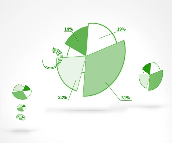 Percentages graphical representation — Stock Photo, Image