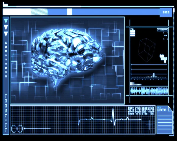Blaue Gehirntechnologie — Stockfoto