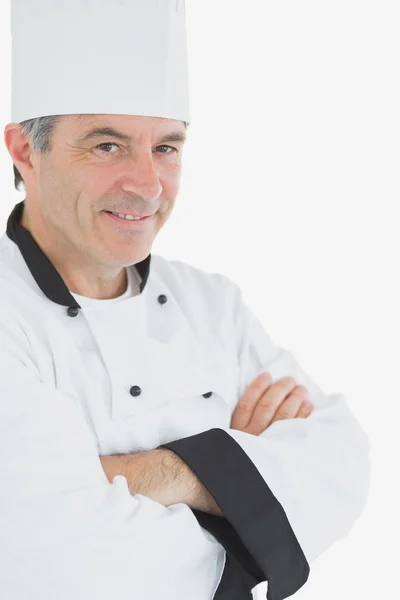 Retrato de chef confiante em uniforme — Fotografia de Stock