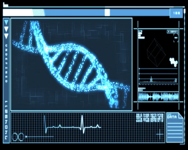 Blauwe dna helix technologie — Stockfoto