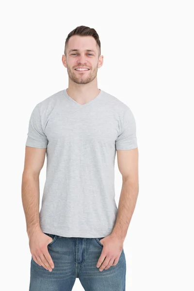 Portrait of casual smiling young man — Stock Photo, Image