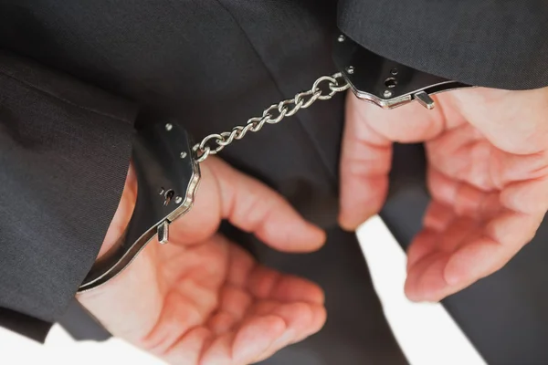 Business criminal with handcuffs Royalty Free Stock Photos