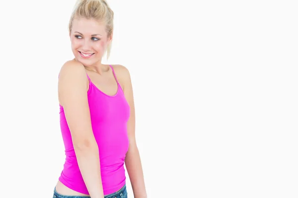 Happy casual young woman posing — Stock Photo, Image