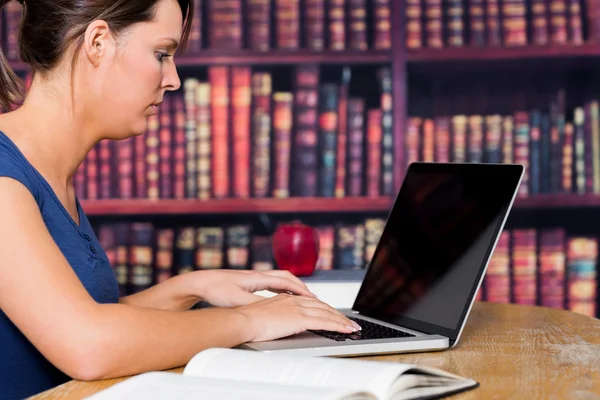 Estudiante usando laptop — Foto de Stock