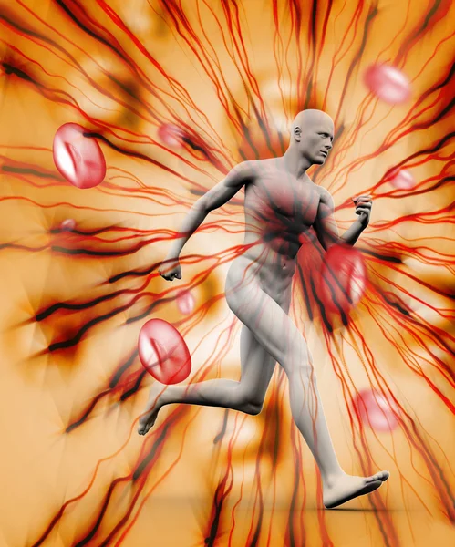 Correr fuerte cuerpo digital — Foto de Stock