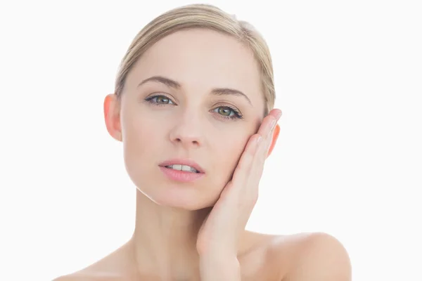 Close-up portrait of sensuous young woman — Stock Photo, Image