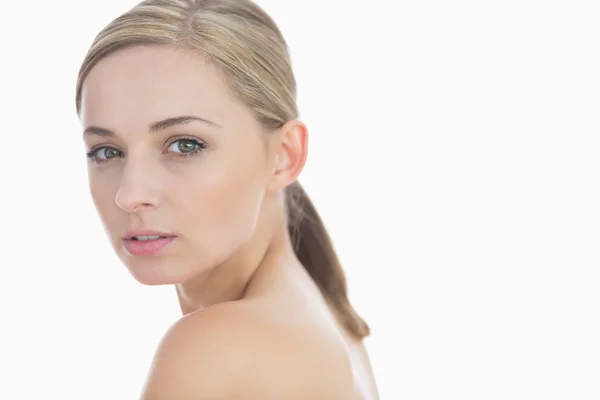 Close-up portrait of a cute young woman — Stock Photo, Image