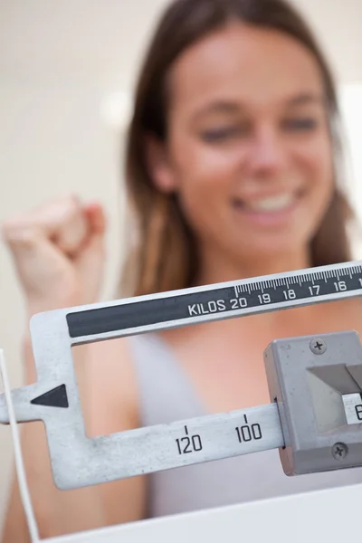 Scale showing dieting success — Stock Photo, Image