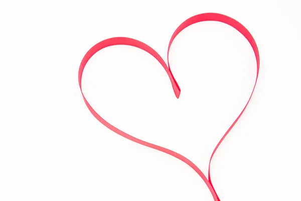 Pink heart shaped ribbon — Stock Photo, Image