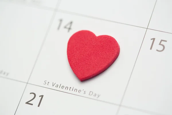 Primer plano del corazón rosado en el día de San Valentín —  Fotos de Stock