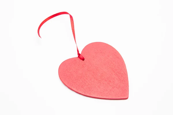 Heart ornament with ribbon — Stock Photo, Image