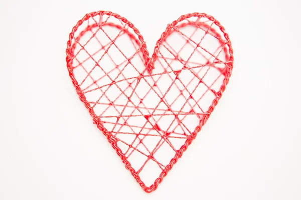 Caixa em forma de coração rosa — Fotografia de Stock