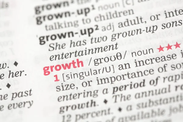 Growth definition — Stock Photo, Image